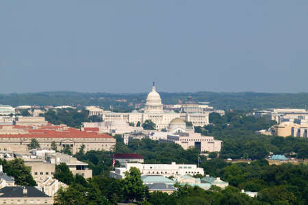 Aerial view of US Capitol from Rosslyn Virginia, Washington D.C.のeditorial素材