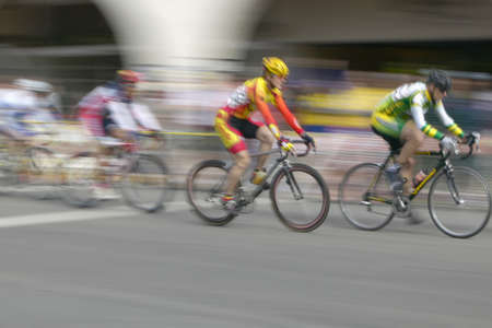 Amateur Men Bicyclists competing in the Garrett Lemire Memorial Grand Prix National Racing Circuit (NRC) on April 10, 2005 in Ojai, CAのeditorial素材