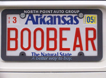 Vanity License Plate - Arkansasのeditorial素材