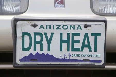 Vanity License Plate - Arizonaのeditorial素材