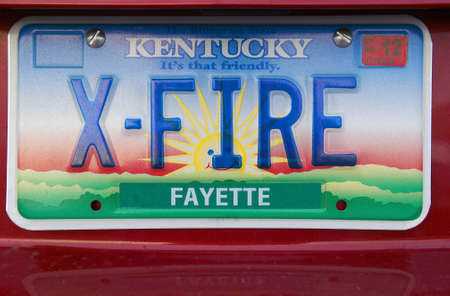 Vanity License Plate - Kentuckyのeditorial素材