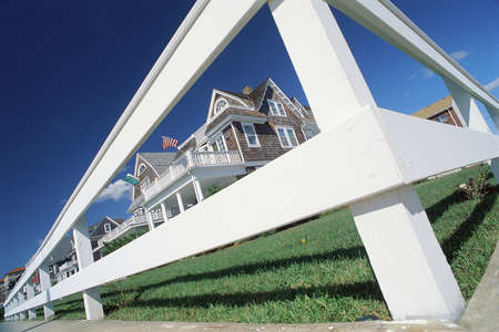 Fisheye view of Victorian Homes Cape May, New Jerseyのeditorial素材
