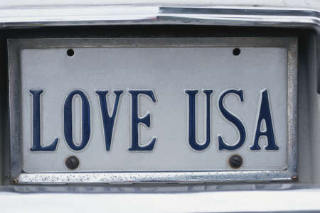 Virginia license plate LOVE USAのeditorial素材
