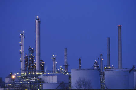 The top of a chemicals and plastics plant in Delawareのeditorial素材