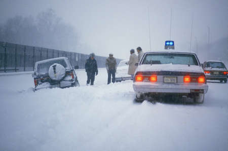 Car Marooned in Snow, Washington, D.C.のeditorial素材