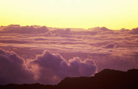 Mount Haleakala Volcano at Sunrise, Maui, Hawaiiのeditorial素材