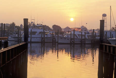 Sunrise at Mystic Seaport, Connecticutのeditorial素材