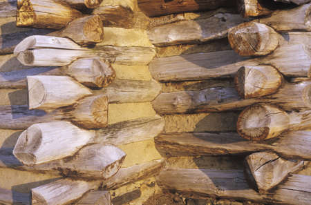 Wall of Revolutionary War Soldiers' Quarters, Valley Forge, Pennsylvaniaのeditorial素材