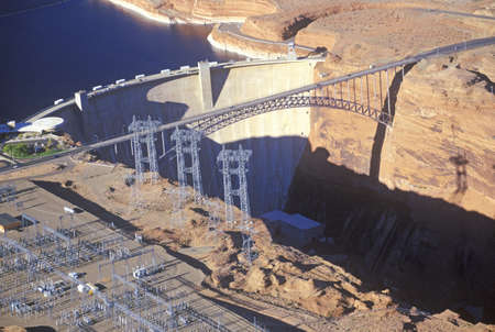Glen Canyon Dam, Page, Arizonaのeditorial素材