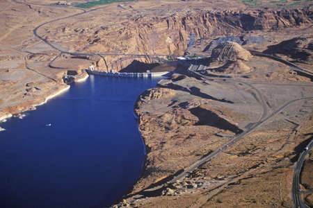 Glen Canyon Dam, Page, Arizonaのeditorial素材