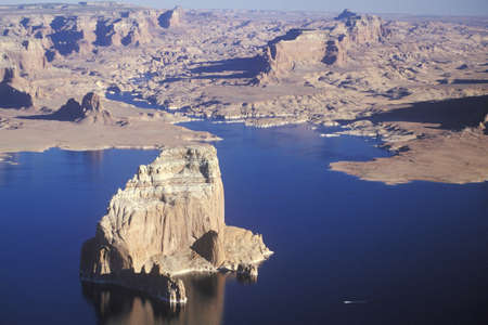 Rock Formations, Lake Powell, Page, Arizonaのeditorial素材
