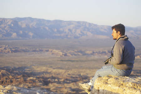 Photographer At Anza-Borrego Desert State Park, Californiaのeditorial素材