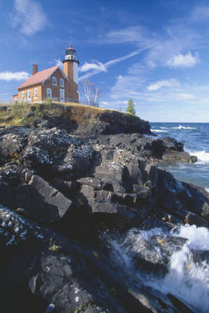 Eagle Harbor Lighthouse, Michiganのeditorial素材