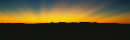 These are God Rays at sunrise over the Great Smoky Mountains.の写真素材