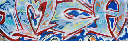 This is a mural of graffiti on a brick wall in Los Angeles.のeditorial素材