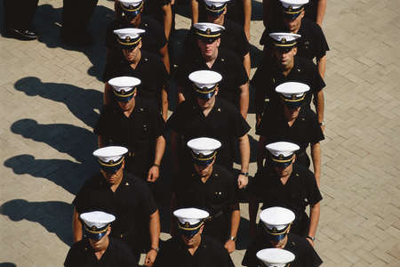 Midshipmen walking in formation, US Naval Academyのeditorial素材