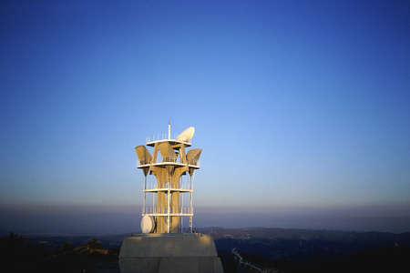 Antenna against blue sky