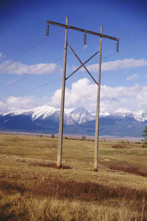 Phone lines lining road