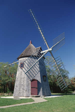 Classic windmill in Cape Cod, Massachusettsの写真素材