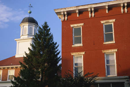 Buildings against blue skyの写真素材