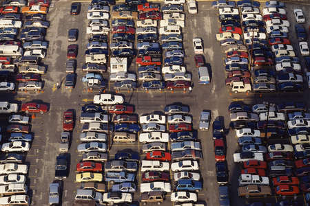 Crowded parking loot