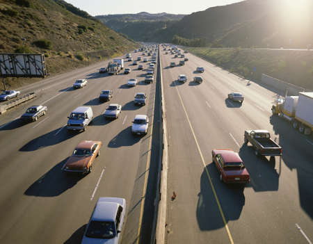 Traffic on highwayのeditorial素材