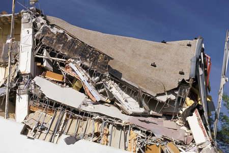 Collapsed buildingの写真素材