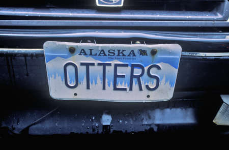 Vanity License Plate - Alaskaのeditorial素材