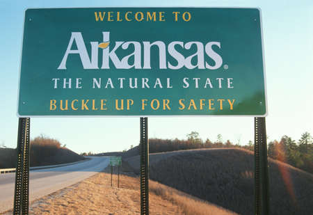 Welcome to Arkansas Signの写真素材