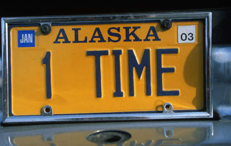 Vanity License Plate - Alaskaのeditorial素材