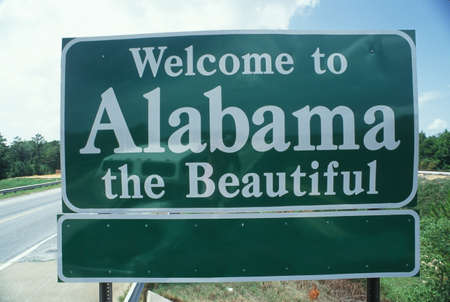 Welcome to Alabama Signの写真素材