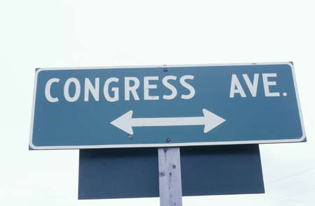 A sign that reads ÒCongress Ave.Óのeditorial素材