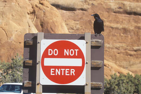 A sign that reads ÒDo not enterÓのeditorial素材