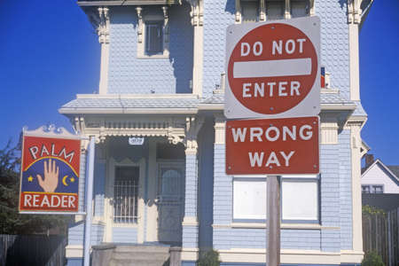 A Palm Reader in Eureka, Northern Californiaのeditorial素材