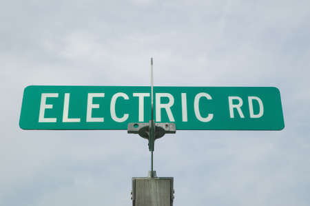 Electric road sign in Charlottesville, Virginiaのeditorial素材
