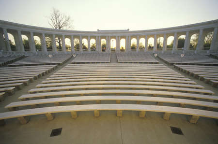 Inside View of Arlington Memorial Theater at Sunset, Washington, D.C.のeditorial素材