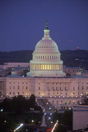 United States Capitol Building at Dusk, Washington, D.C.のeditorial素材