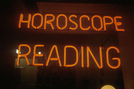Neon Horoscope Reading sign in Los Angeles, CAのeditorial素材