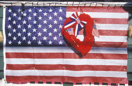 American Flag with Red Heart, New Englandのeditorial素材