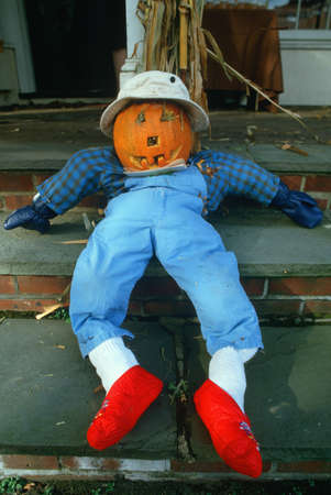 Halloween Pumpkin Character, Basking Ridge, New Jerseyのeditorial素材