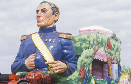 Napoleon Bonaparte Effigy on Float in Mardi Gras Parade, New Orleans, Louisianaのeditorial素材