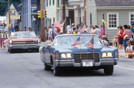 Antique Convertibles in July 4th Parade, Centreville, Marylandのeditorial素材
