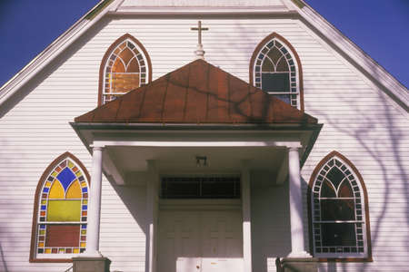 A New England churchのeditorial素材