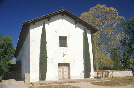 The San Miguel Mission off the Ventura Highway in Central Californiaのeditorial素材
