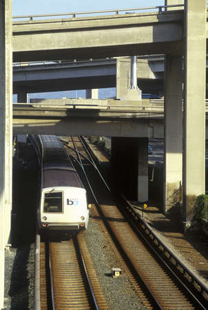 The San Francisco Bay Area Rapid Transit train, commonly referred to as BART, carries commuters...