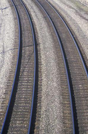 Railroad tracks in Indianapolis, Indianaのeditorial素材