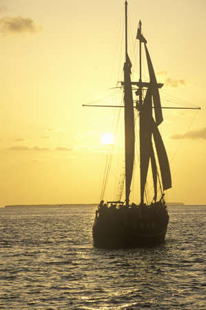 The Sea Wolf takes a sunset cruise in Key West, Floridaのeditorial素材