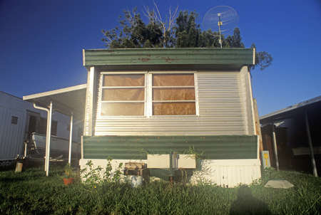 A trailer home in Floridaのeditorial素材