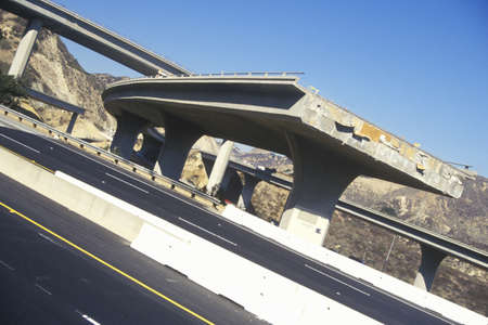 Route 5 and 118 freeway disaster following the 1994 Northridge earthquake, Southern California