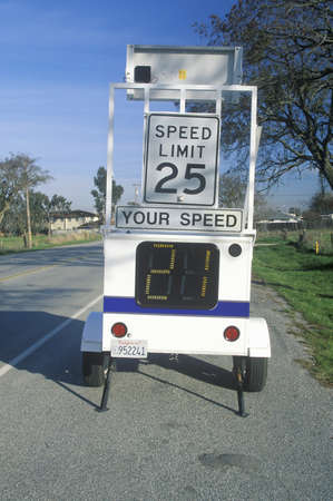 A speed meter machine in Central Californiaのeditorial素材